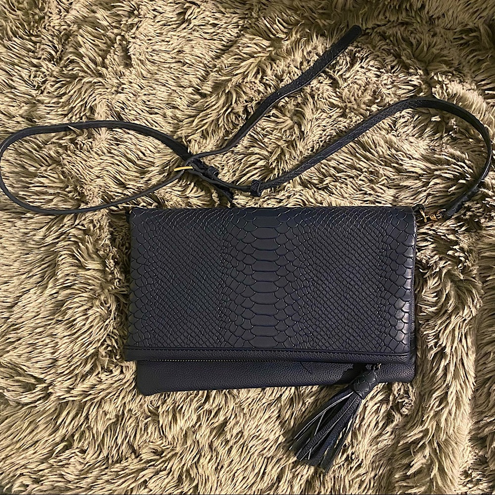 GiGi New York Leather Foldover Clutch/Crossbody